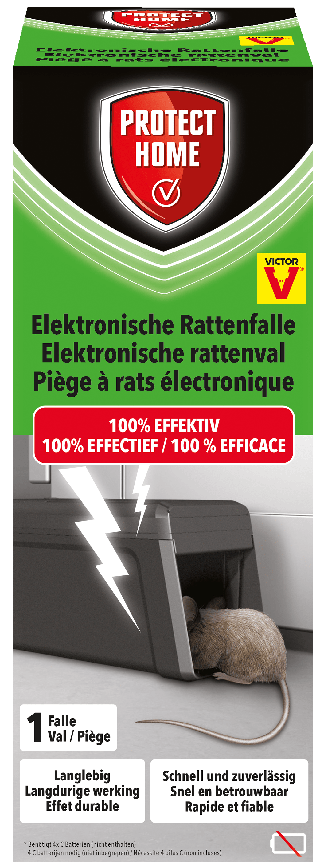 Schlagfalle Ratte - Easy Set Rattenfalle von Victor® - Ratten