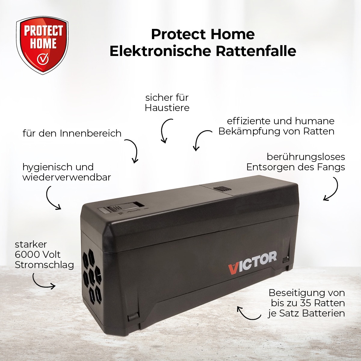 Produktvorteile Elektronische Rattenfalle