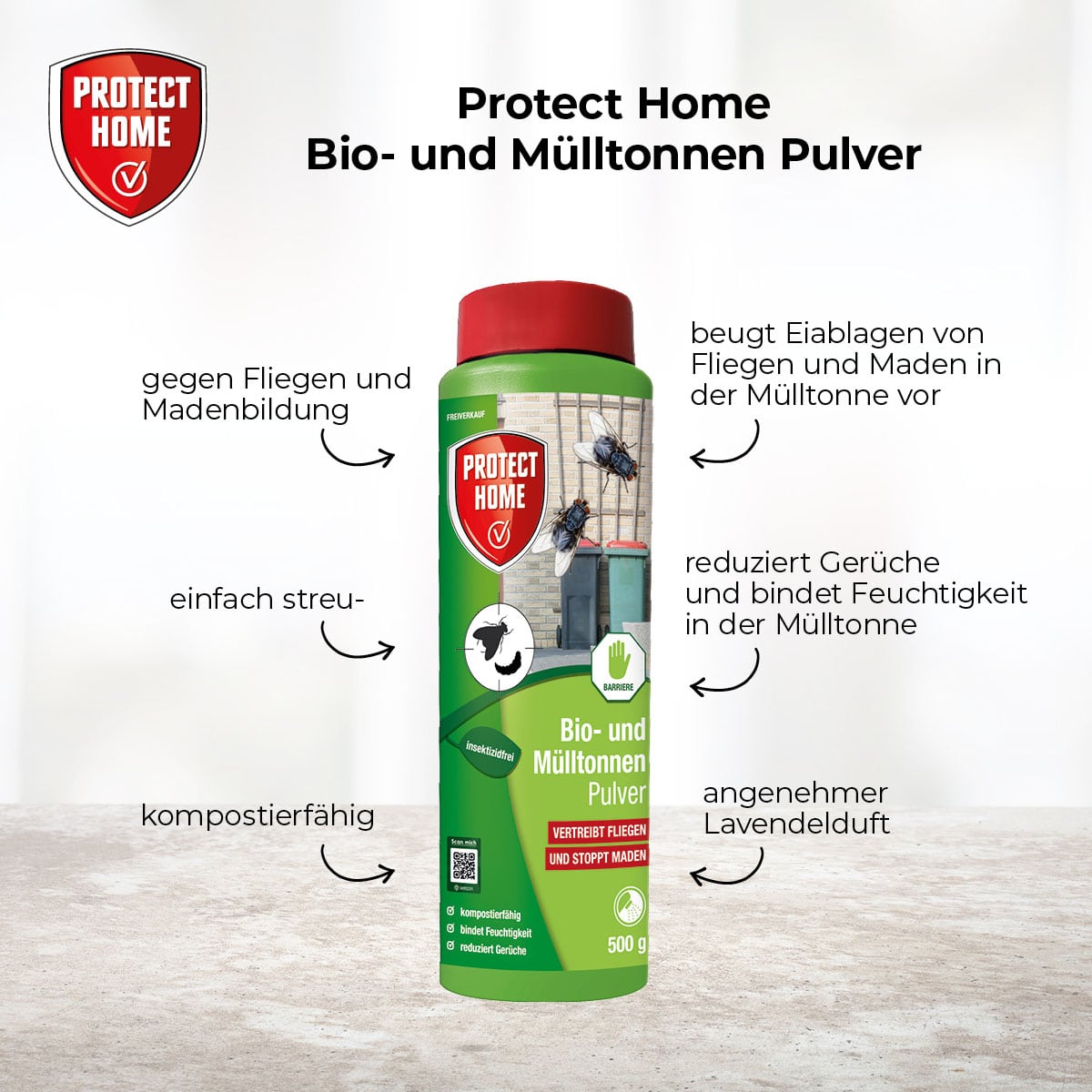 Bio- und Mülltonnen Pulver