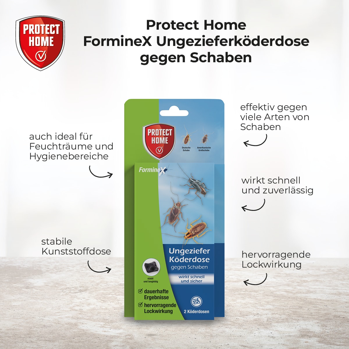 Ungezieferkoederdose gegen Schaben Vorteile