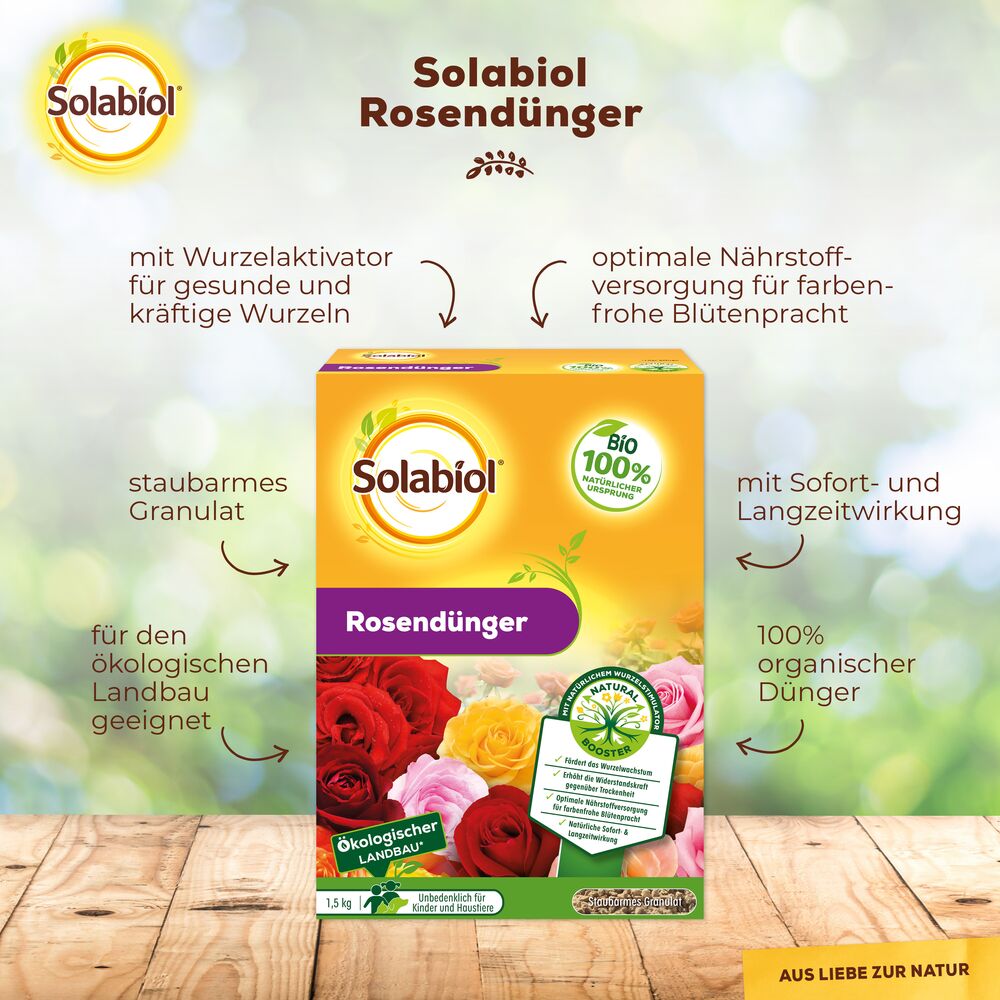 Solabiol Rosendünger Produktvorteile