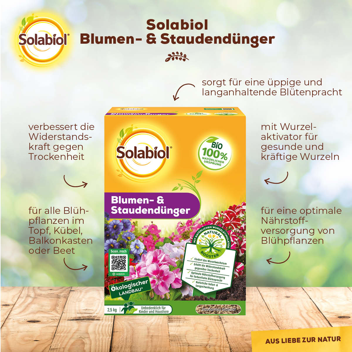 Solabiol Blumen- und Staudendünger Produktvorteile