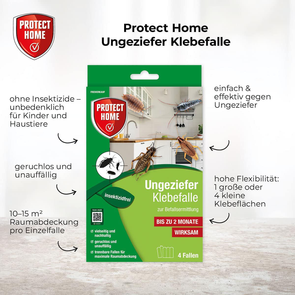 Ungeziefer Klebefalle Produktvorteile