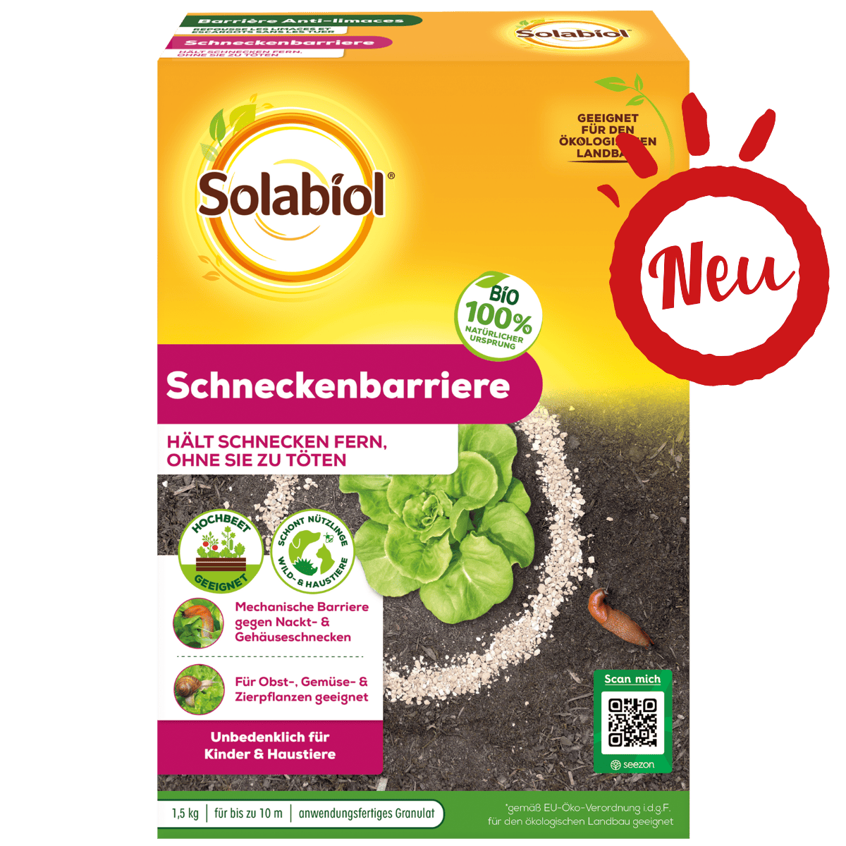 Neu Produkt Solabiol-Schneckenbarriere
