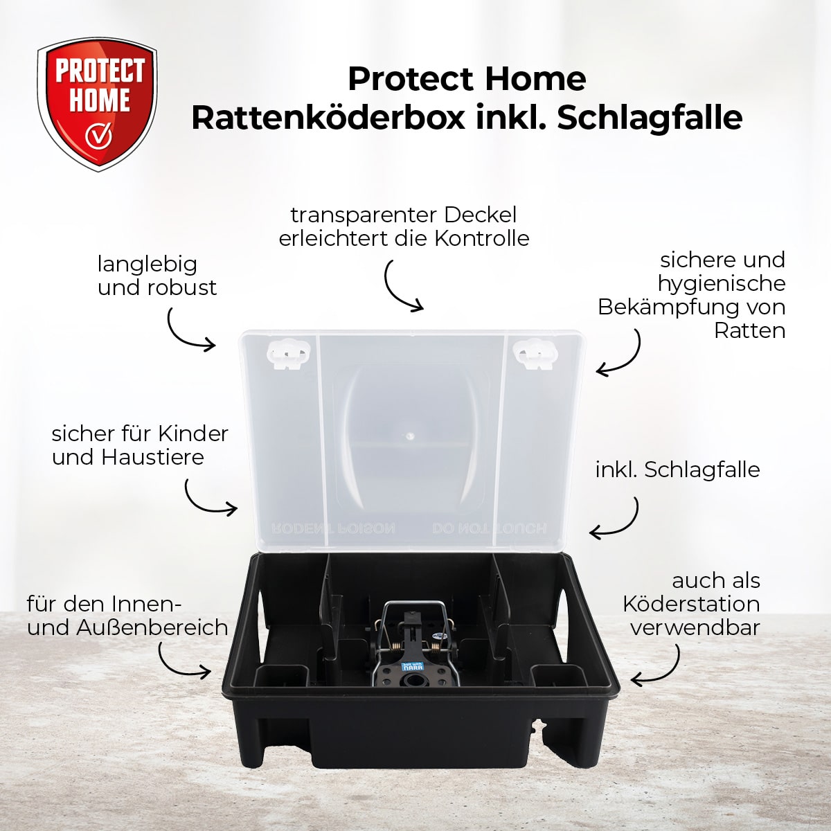 Rattenköderbox inkl. Schlagfalle